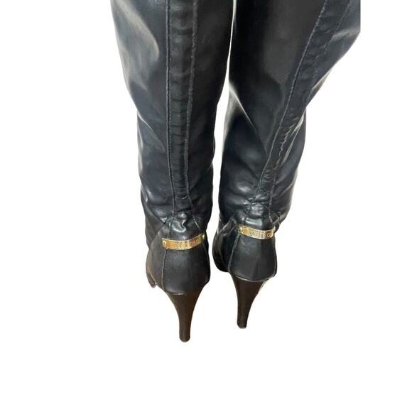 Vtg Roberto Cavalli Y2K Women's 37 Leather Thigh High Stiletto Heels Boots VGUC - Picture 3 of 6